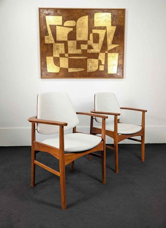 Danish Modern Pair of Teak Chairs by Arne Hovmand Olsen