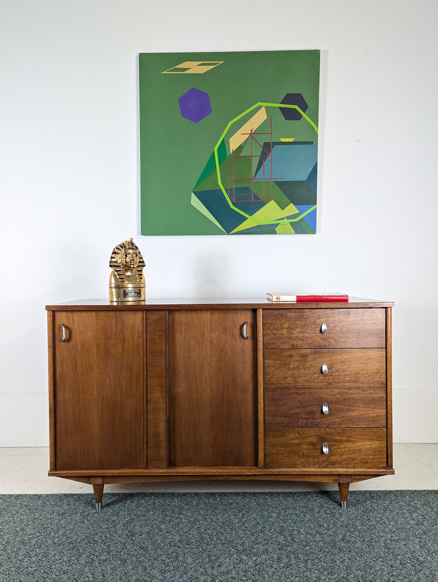 Mid Century Modern Walnut Credenza by Keller