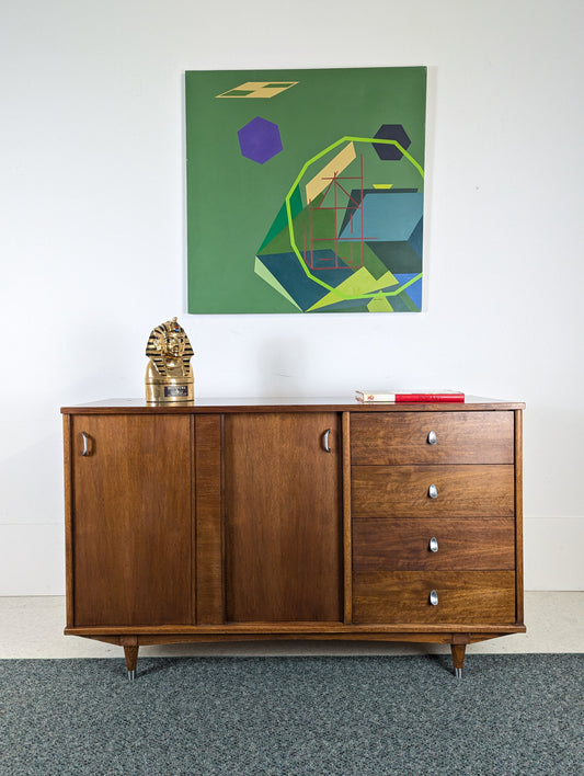 Mid Century Modern Walnut Credenza by Keller