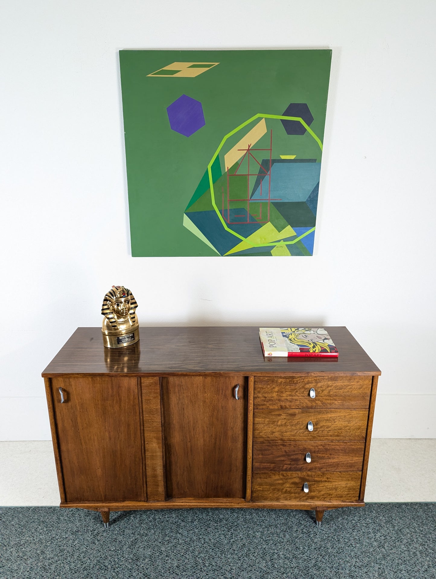 Mid Century Modern Walnut Credenza by Keller