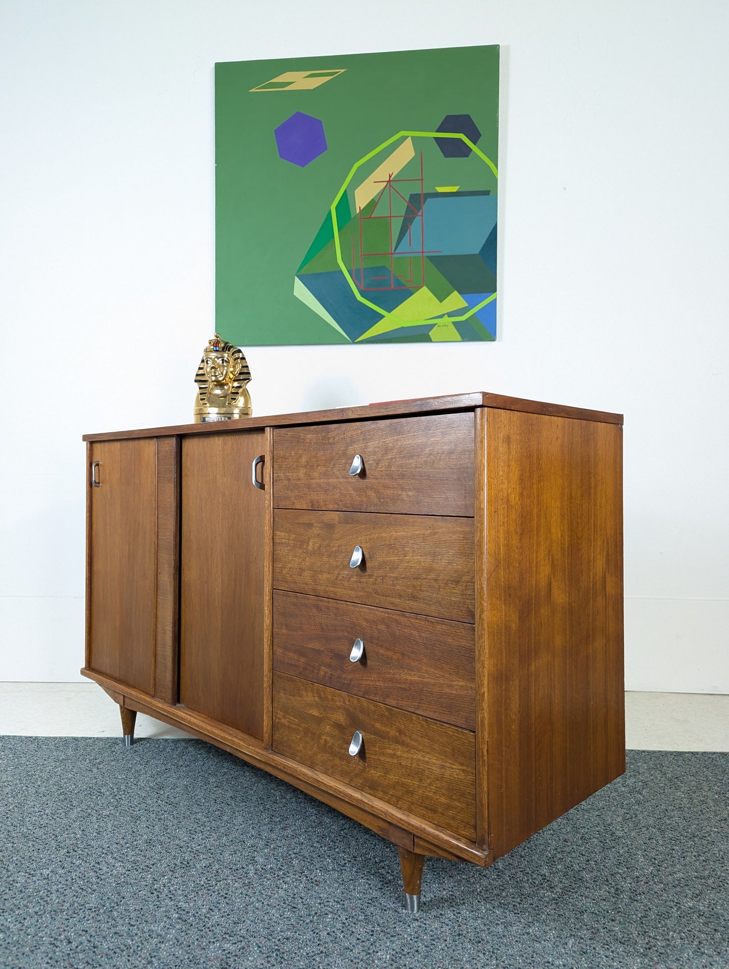 Mid Century Modern Walnut Credenza by Keller