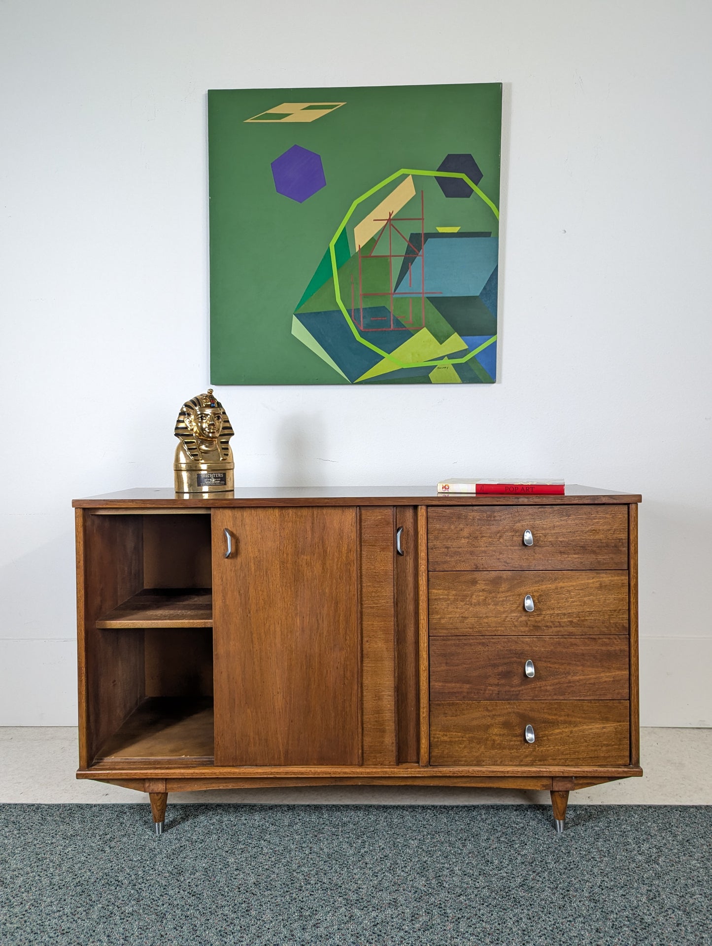 Mid Century Modern Walnut Credenza by Keller