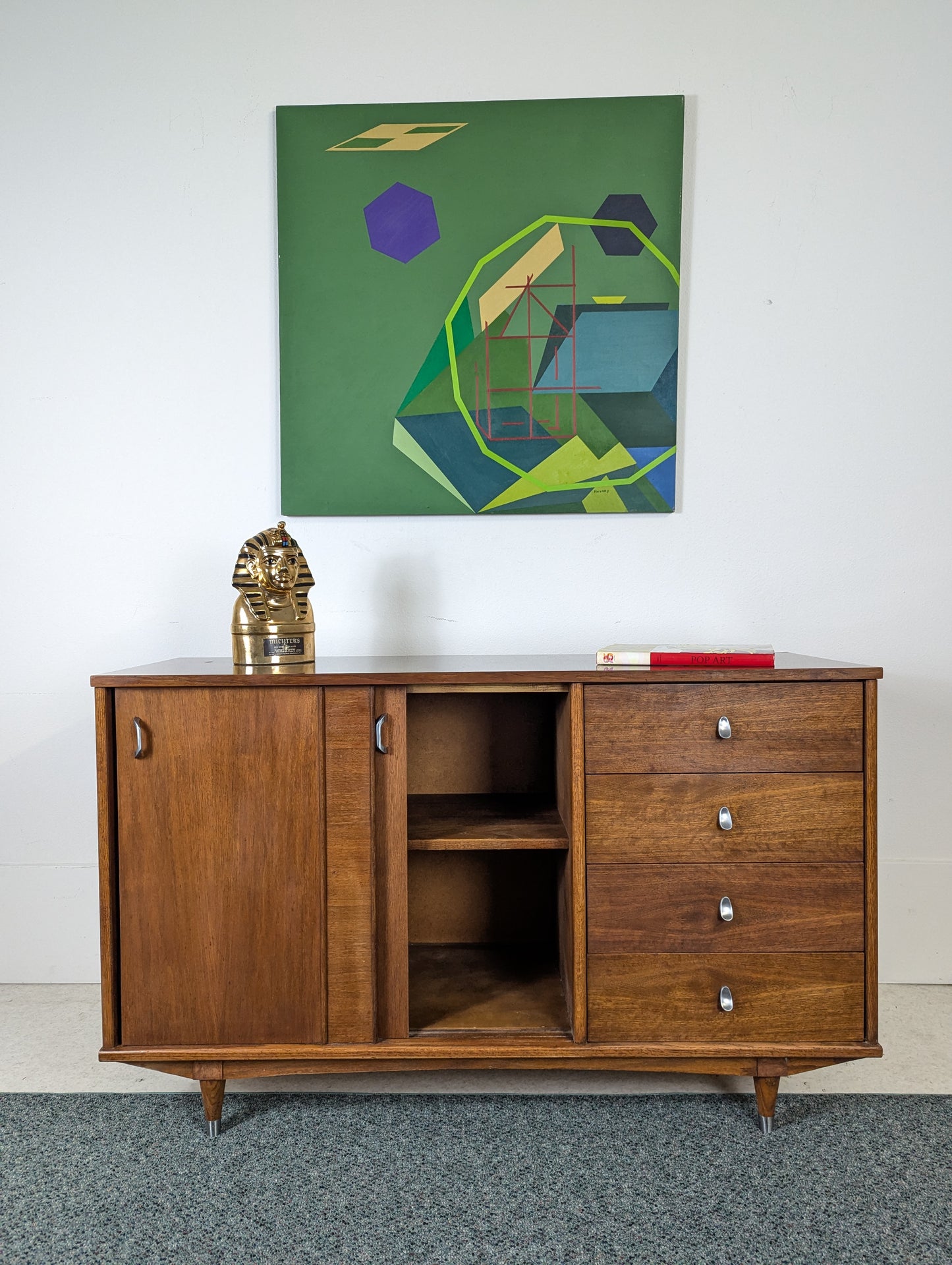 Mid Century Modern Walnut Credenza by Keller