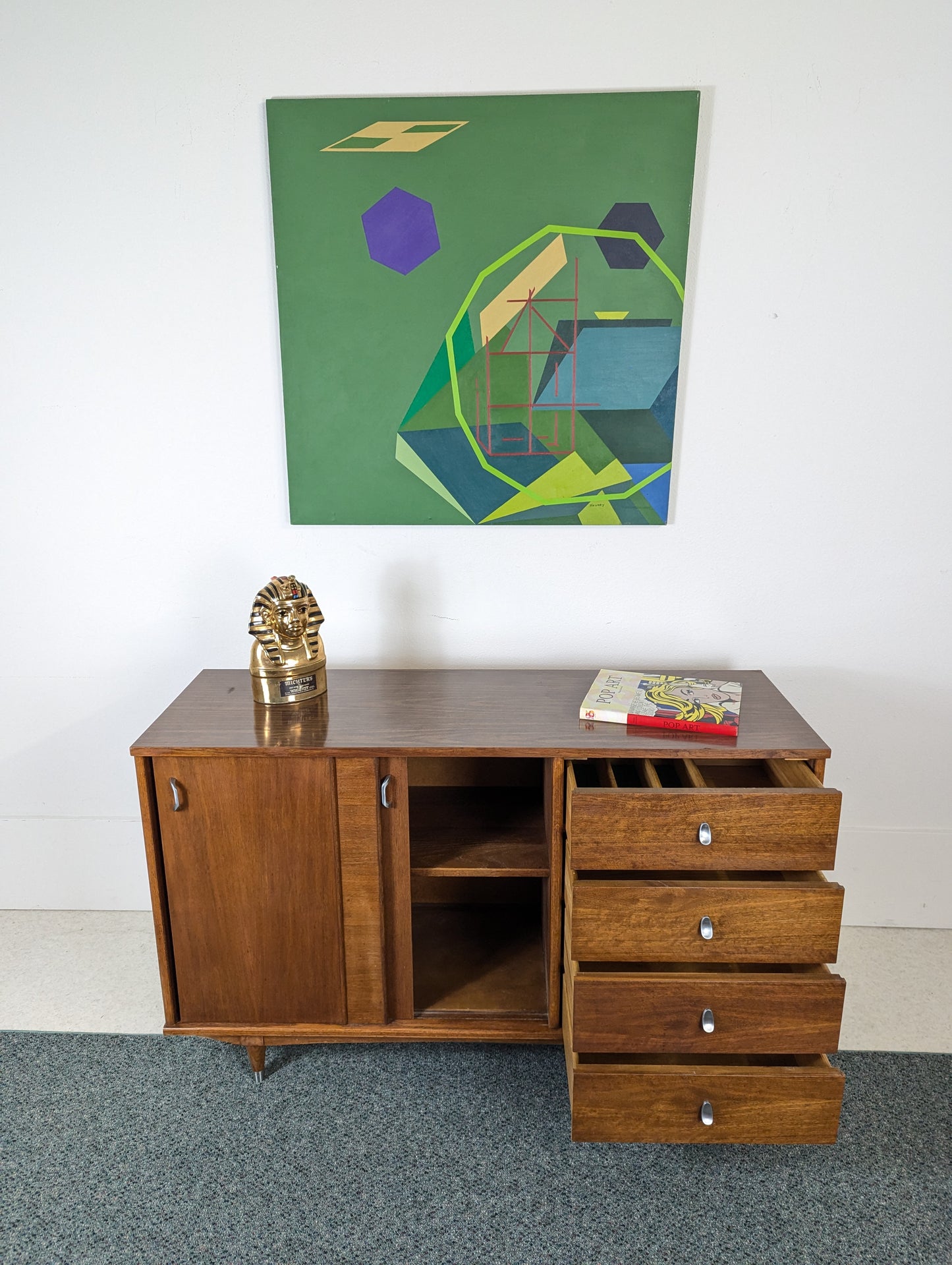 Mid Century Modern Walnut Credenza by Keller