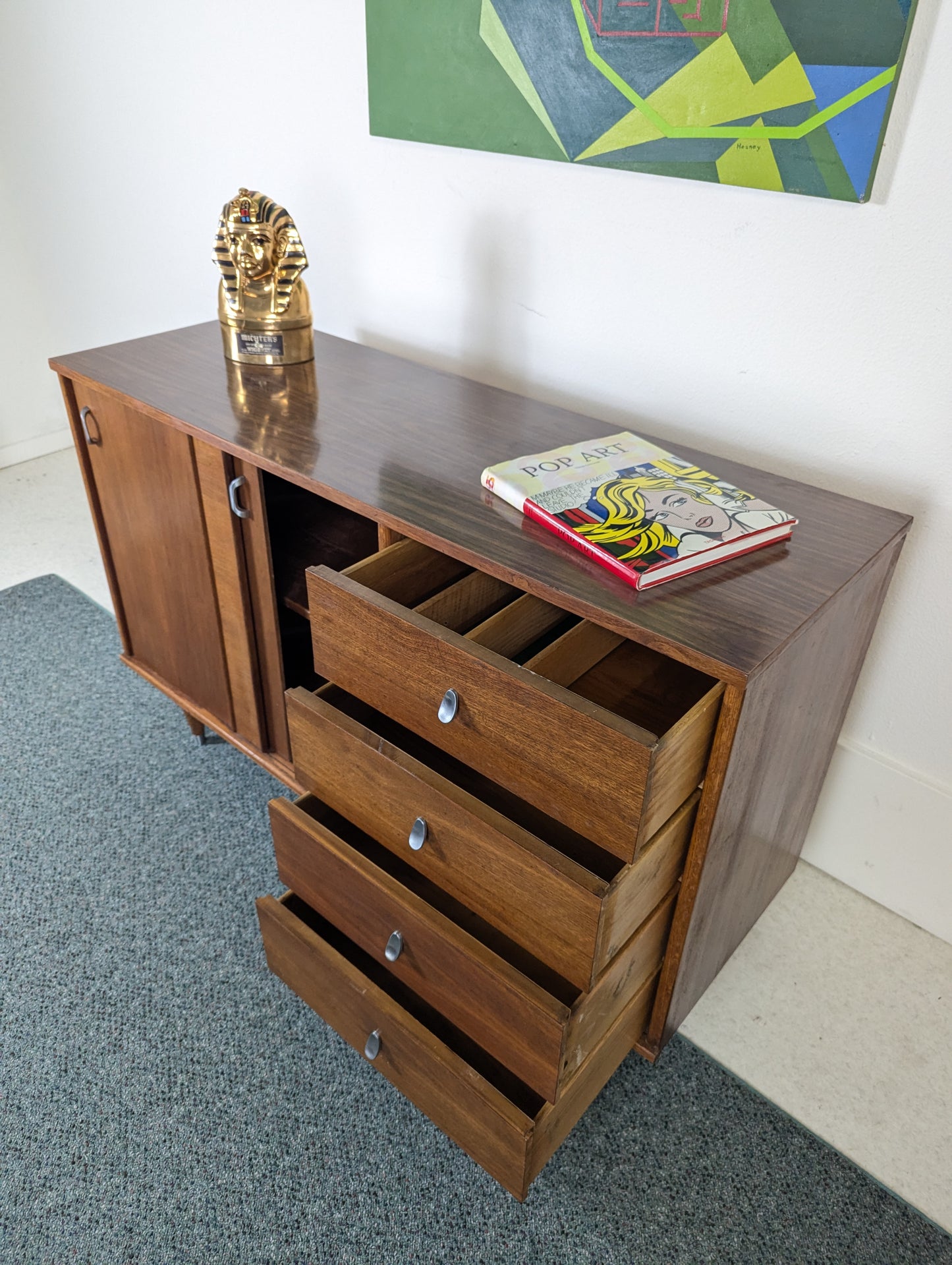 Mid Century Modern Walnut Credenza by Keller