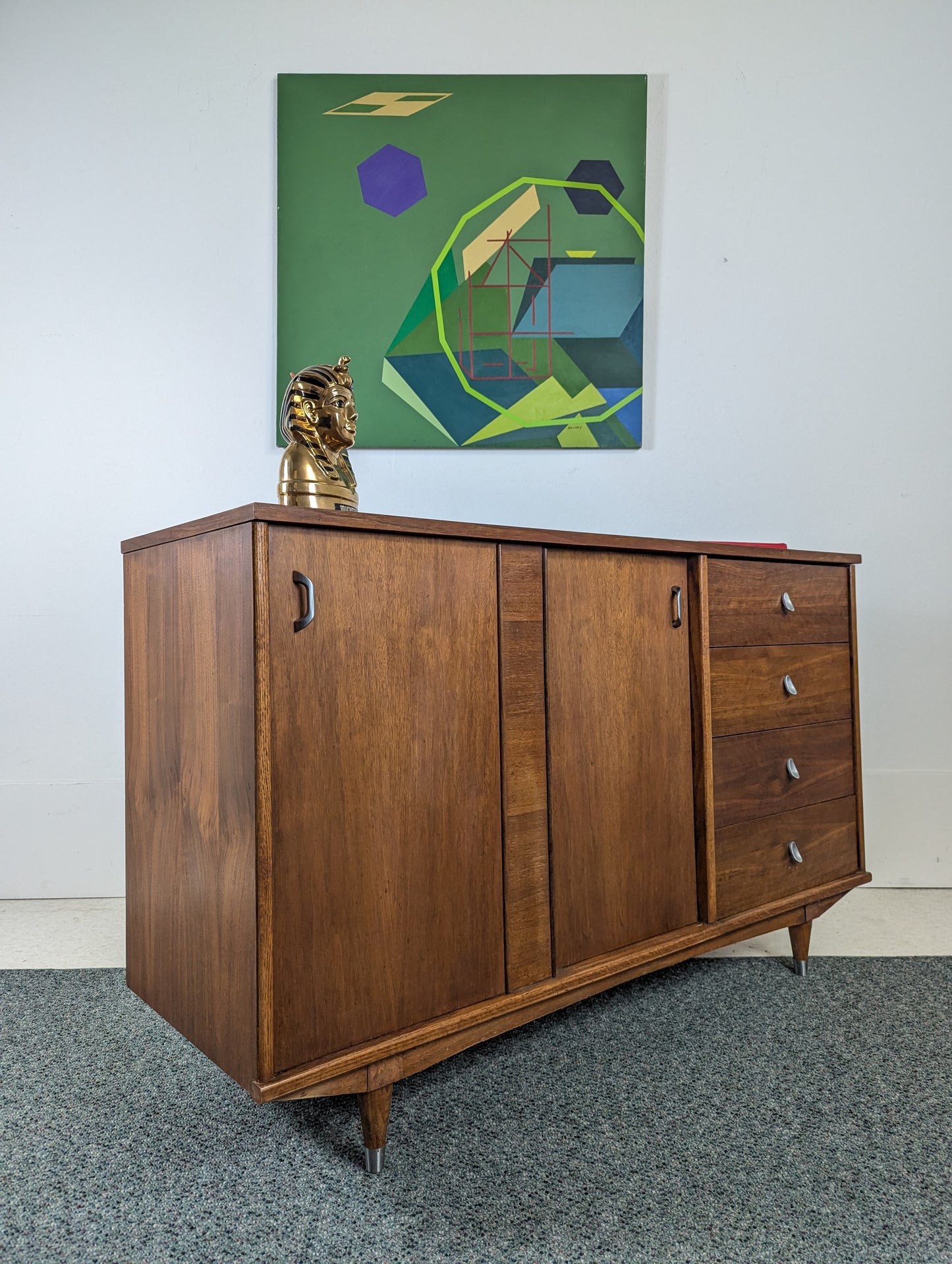 Mid Century Modern Walnut Credenza by Keller