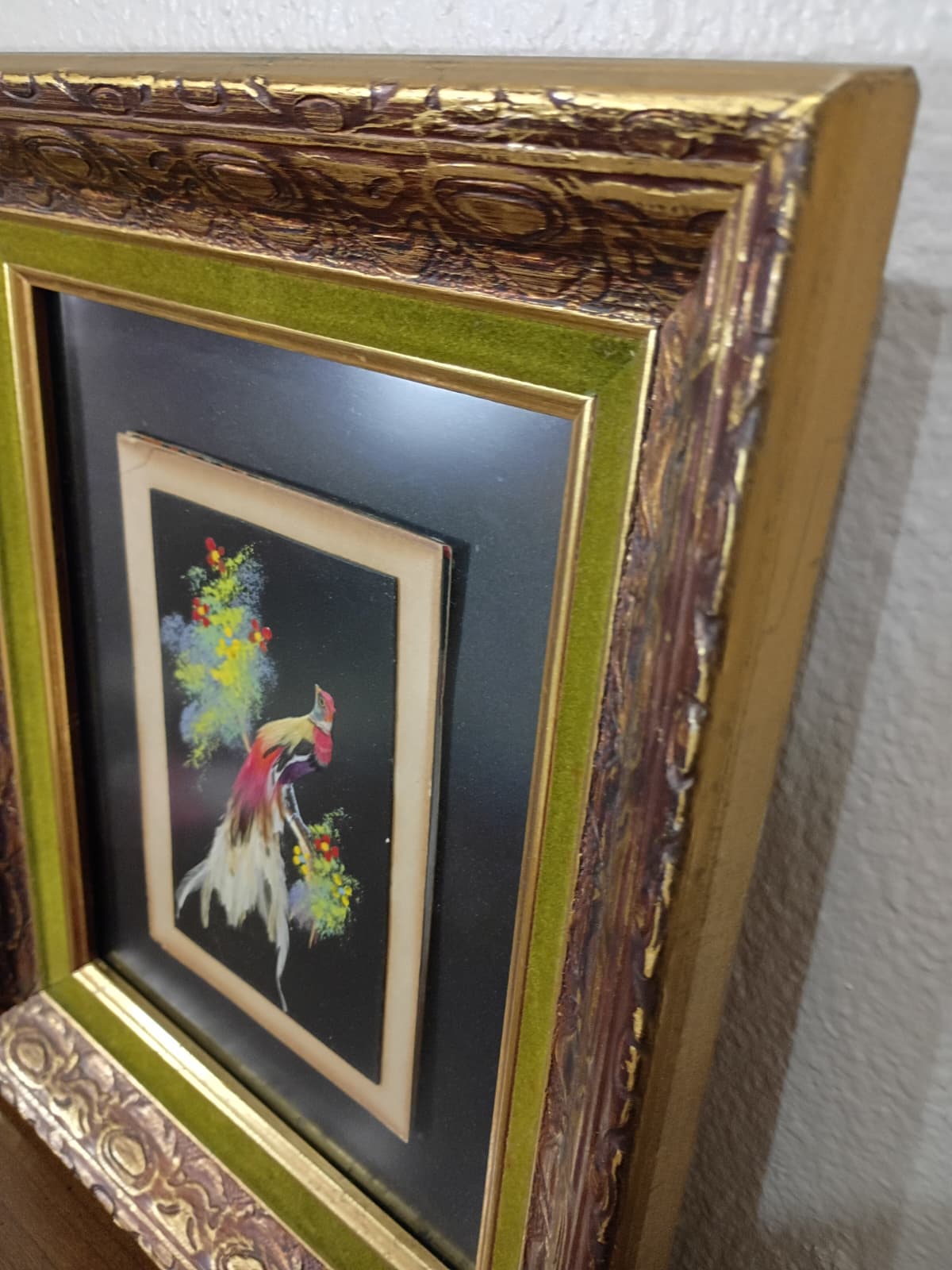 Vintage Mexican Feather Art