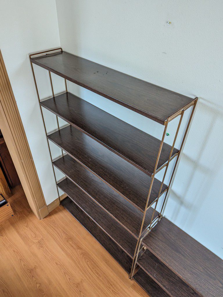 MCM Paul McCobb Style Tall Vintage Metal Bookshelf Display