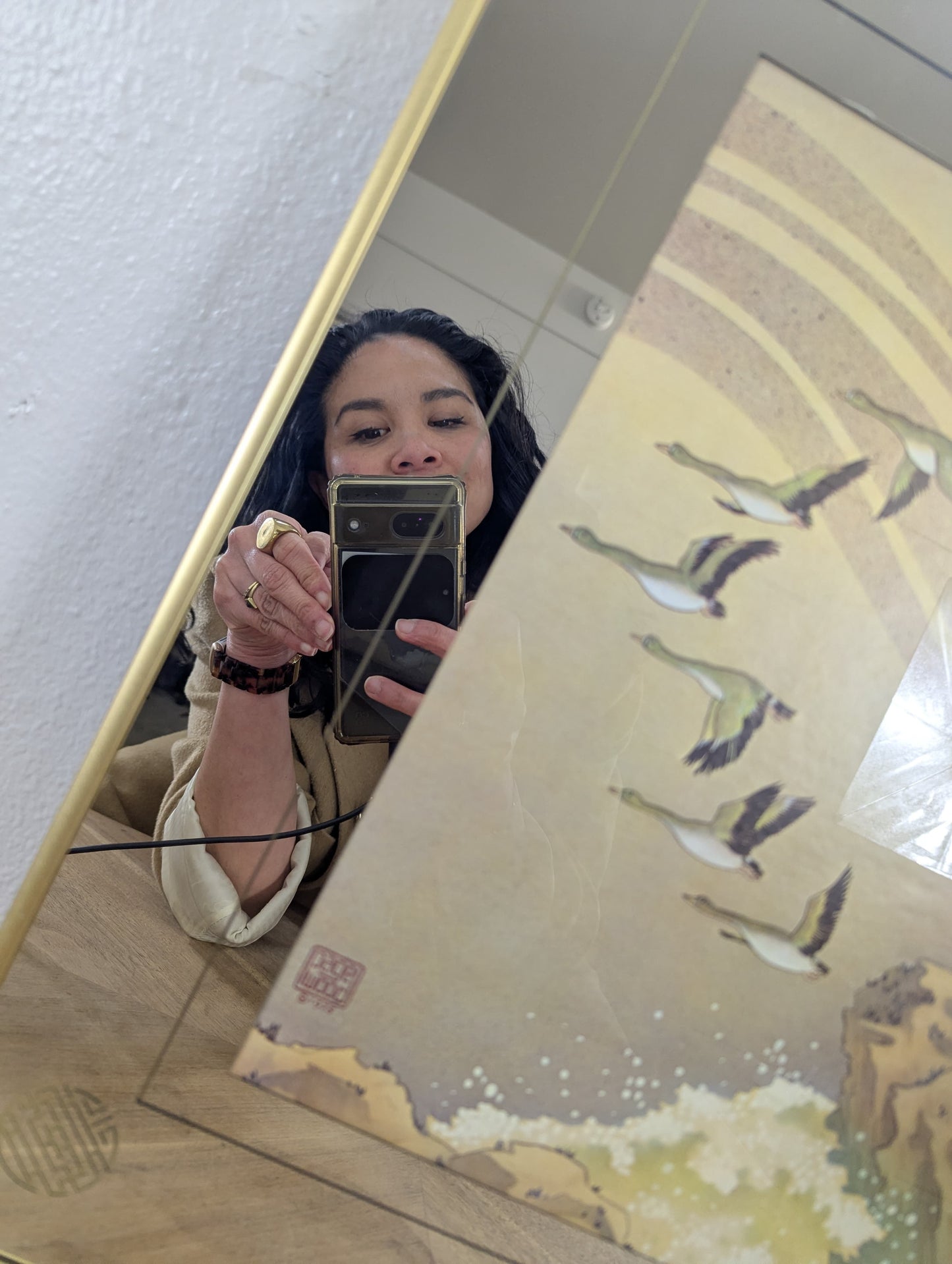 Page Woods 1975 Flying Geese Mirror