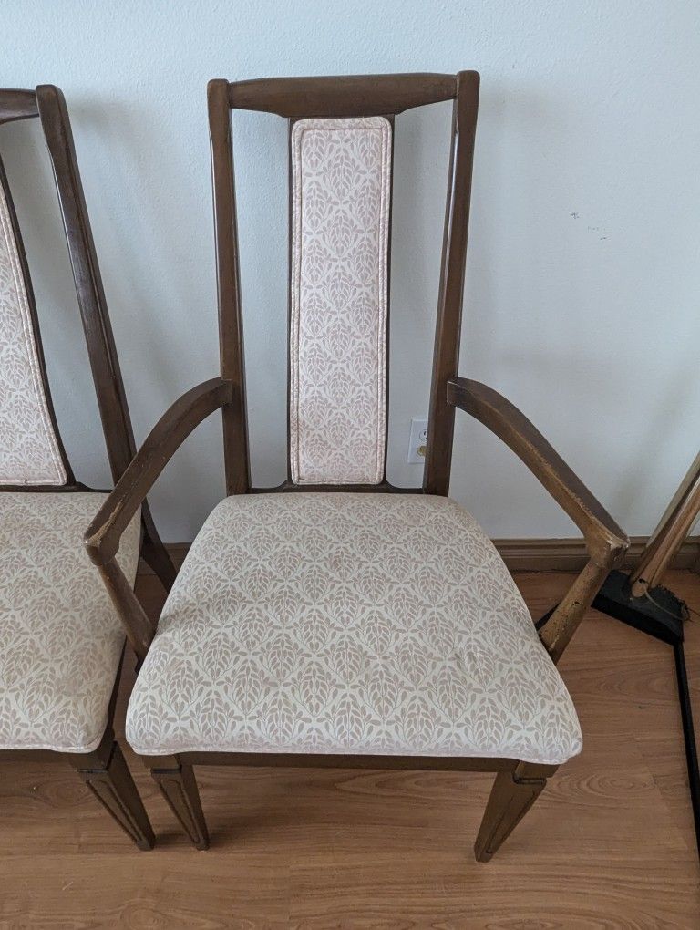 Vintage Set Of 4 MCM Walnut Dining Chairs