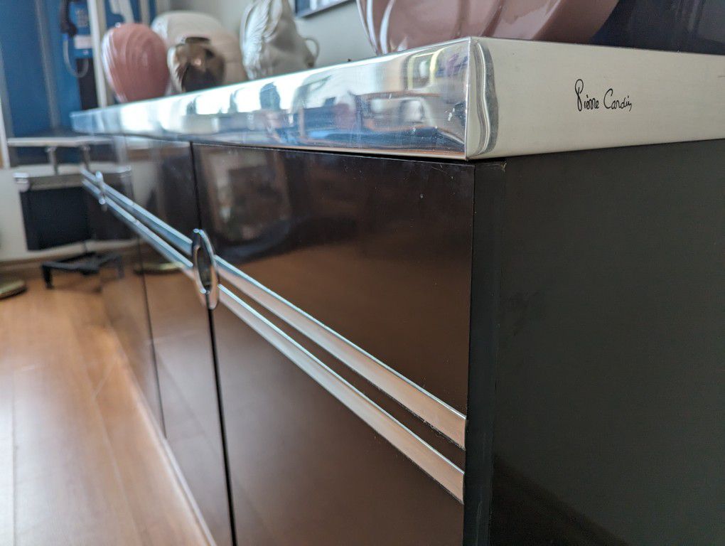 Postmodern Art Deco Glam Credenza by Pierre Cardin / TV Media Unit
