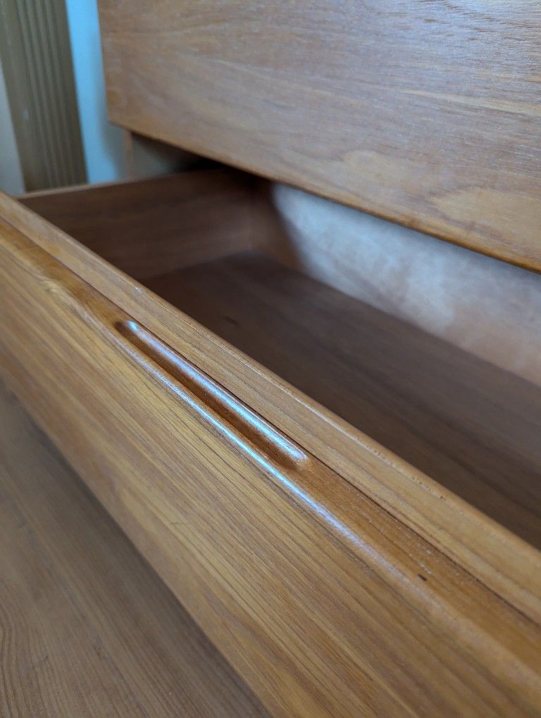 Mid Century Danish Modern Teak Armoire Dresser by Nordic Home