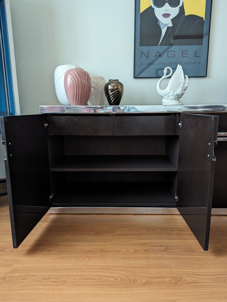 Postmodern Art Deco Glam Credenza by Pierre Cardin / TV Media Unit