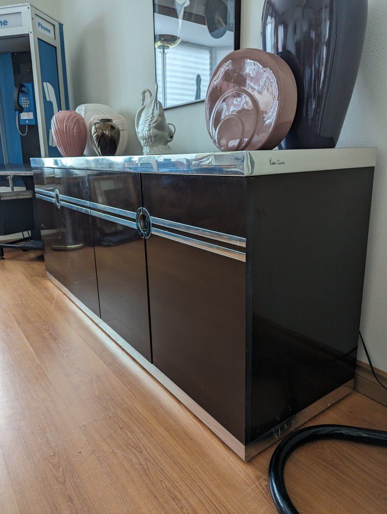 Postmodern Art Deco Glam Credenza by Pierre Cardin / TV Media Unit