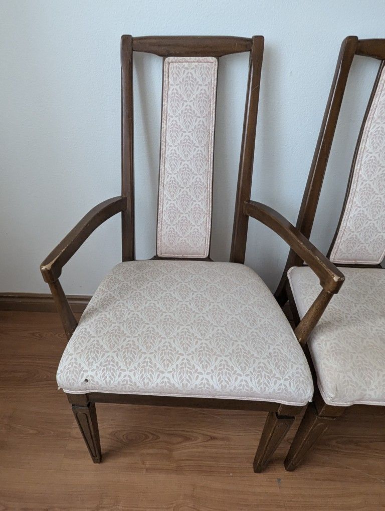 Vintage Set Of 4 MCM Walnut Dining Chairs
