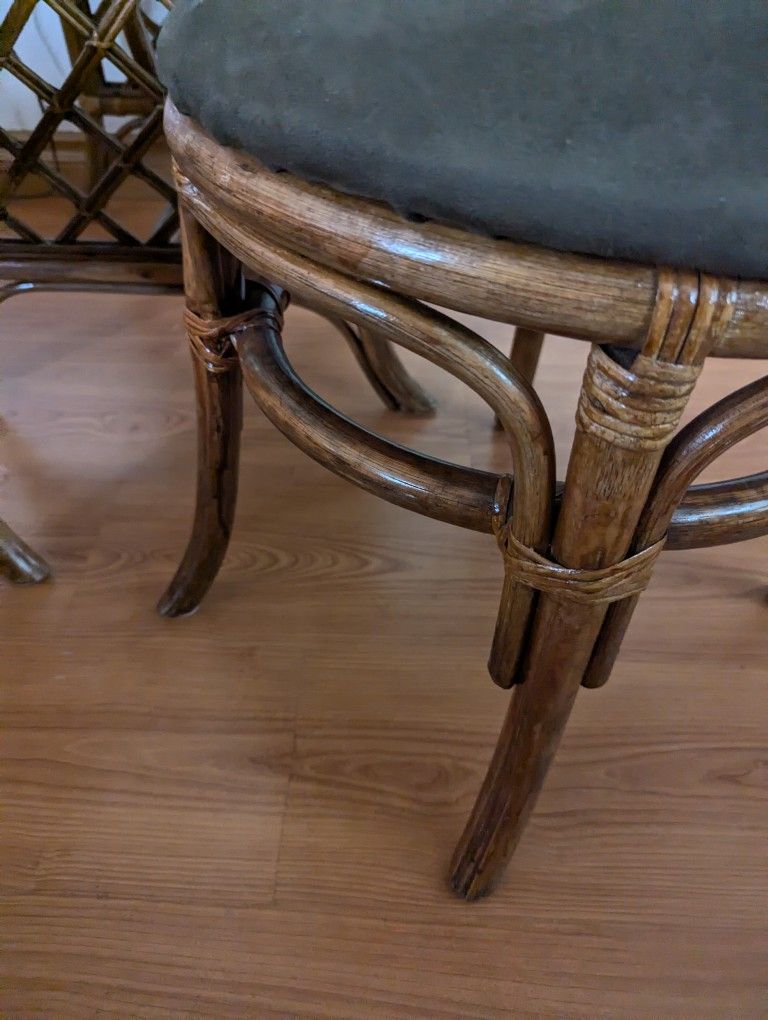 Bamboo & Rattan Boho Honeymoon Breakfast Dining Table