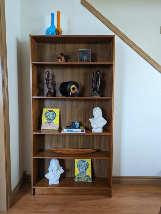 MCM Danish Modern Teak Bookshelf Wall Unit Made in Denmark!