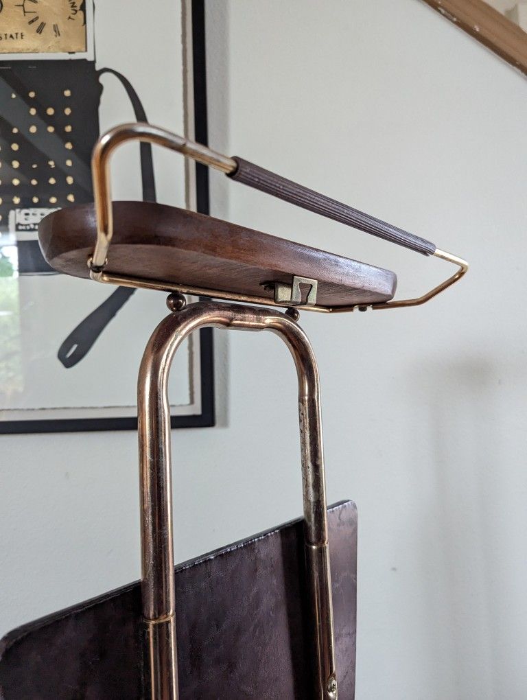 Vintage MCM Dark Brown Gentleman's Valet Stand